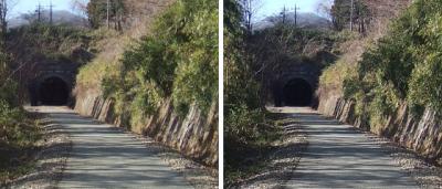 先の見えないトンネル 平行法3Dステレオ立体写真