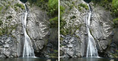 布引の滝雄滝 平行法3Dステレオ立体写真