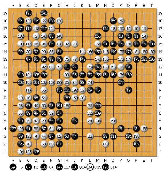 第57回NHK杯囲碁トーナメント2回戦高尾vs坂井