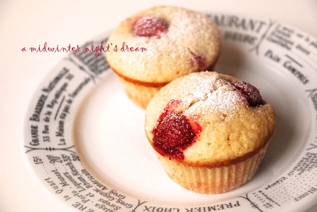 strawberry maple syrup muffins