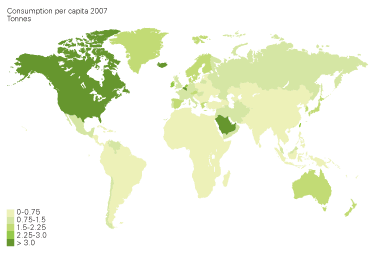 Consumption per capita 2007
